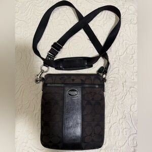 Coach Black and Gray Messenger Bag
